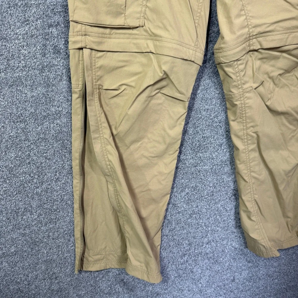 REI Co-op Sahara Convertible Hiking Pants Mens 34x32 Tan Cargo Zip Off Trail